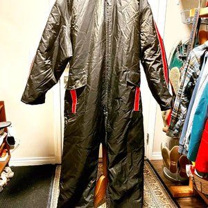 Vintage Work King, Black w/Red Stripe, Snowmobile Suit - 3XL